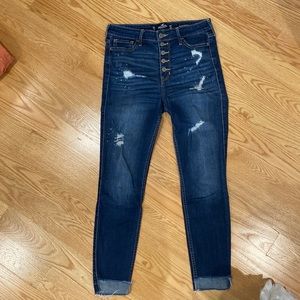 Hollister high rise skinny crop jeans